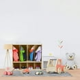 thumbnail image 3 of RRI Goods 4-Section Coat Locker Bench, Classroom Wooden Backpack Organizer, 3 of 8
