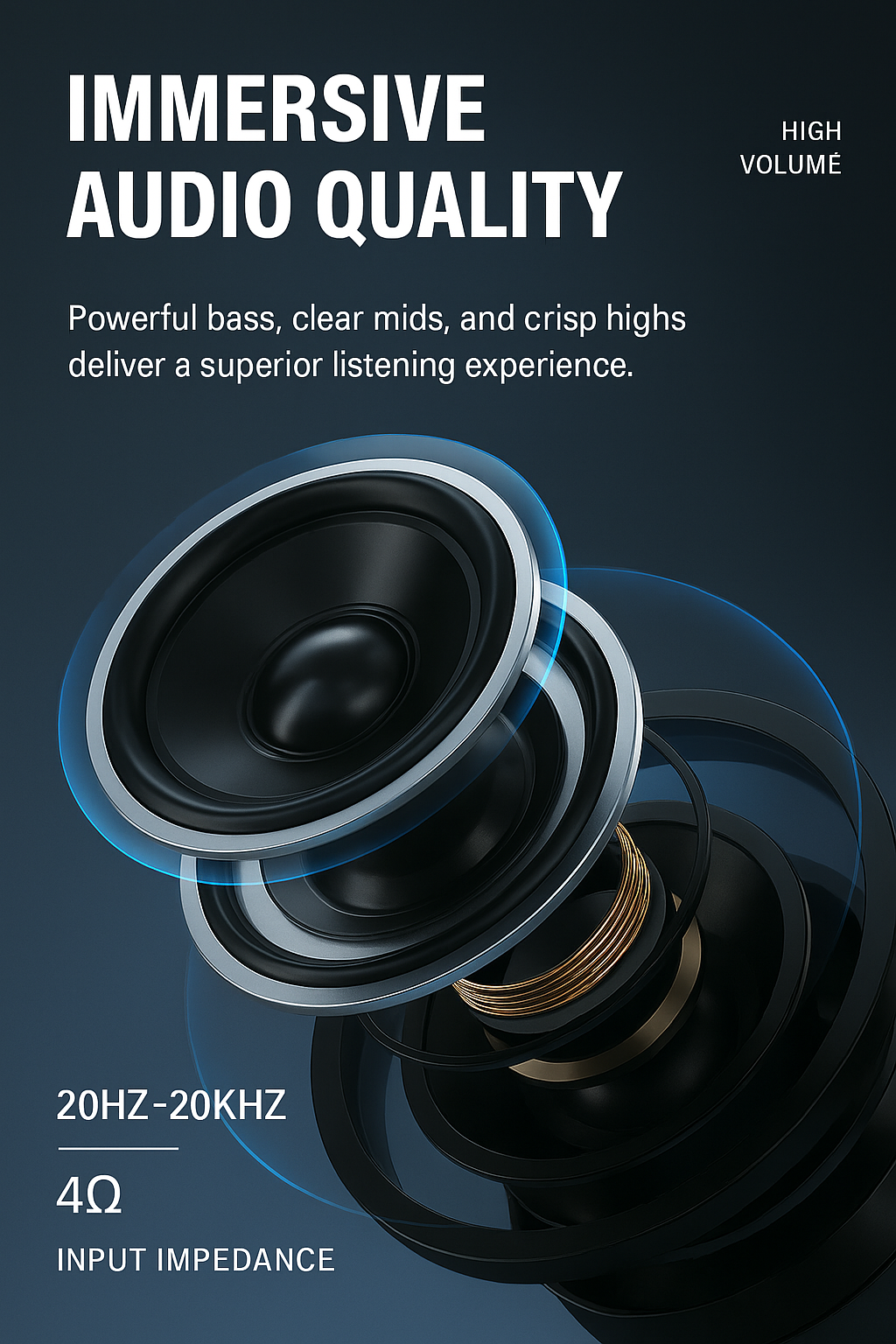 HOFI 2.1 Bluetooth Speaker System with USB, AUX, Bluetooth 2.1 Channel Speakers Single Piece