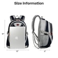thumbnail image 6 of 25L Unisex Backpack Lightweight Multi-Pocket Daypack for School,Work,Hiking,Travel, Navy - B930, 6 of 9