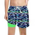 thumbnail image 4 of Shadoumai Boys Swimming Trunks Size 10-12 3d Funny Print High Stretch Sport Short Swimsuit Fashion Bathing Suit Kids Swimsuit Youth Swimwear Little Boys Bathing Suit Swimsuit, 4 of 4