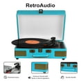 Record Player Turntable Portable Suitcase Vinyl Record Player Bluetooth