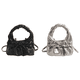 thumbnail image 1 of Bolso de mano para mujer con correa ajustable Bolso de cuero PU con nudo de lazo (negro), 1 of 3