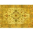 thumbnail image 1 of Ahgly Company Machine Washable Indoor Rectangle Medallion Yellow Traditional Area Rugs, 7' x 9', 1 of 4