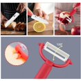 thumbnail image 6 of 5PCS Ceramic Knives Set Serrated Paring Knife with Covers 4 Pack Fruit Knifes , Sharp Rust Proof Stain Resistant (6" Bread Knife,5" Utility Knife, 4" Fruit Knife,3" Peeling Knife,One Peeler), 6 of 8