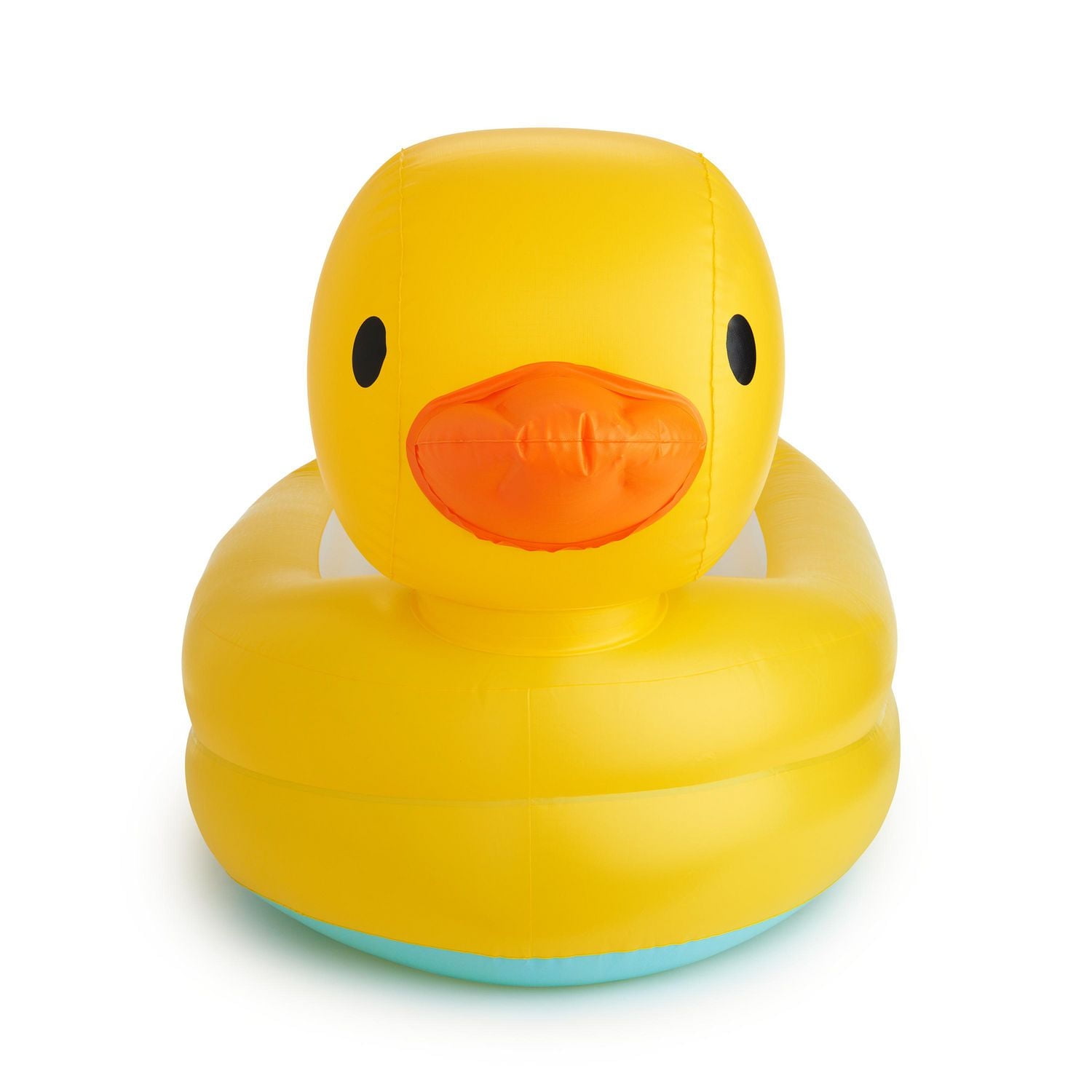 Munchkin White Hot Inflatable Duck Safety Baby Bath Tub, Includes White Hot Technology and Drain Hole, Non-Slip Surface and Contoured Headrest, Yellow