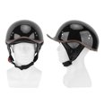 thumbnail image 3 of Semicasco de motocicleta con visera solar ABS absorción de humedad y racionalización casco semifacial masculino y femenino al aire libre con cola curvada y brillante negro m 55‑ 57cm / 21,6‑ 22,4, 3 of 10