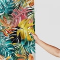 thumbnail image 3 of Orinice  Tropical Shower Curtain Monstera Shower Curtain Leaf Shower Curtain Plant Colorful Palm Banana Leaves Shower Curtain Hooks, Green Pink Botanical Jungle Bathroom Decor,  60x72, 3 of 7
