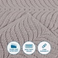 thumbnail image 3 of Superior Chevron 2-Piece Zero Twist Cotton Bath Sheet Set, Plush and Ulta Soft Towels, Platinum, 3 of 10