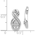 thumbnail image 2 of 14K White Gold Aa Infinity Diamond Earring Jacket (18 X 9) Made In United States xj29waa, 2 of 5