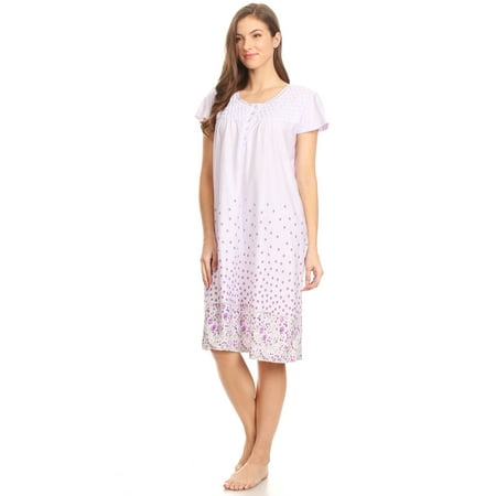 

Lati Fashion Women Short Sleeve Female Nightgowns & Sleepshirts