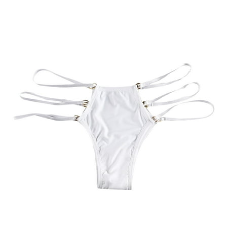 

Zuwimk Panties For Women Thong Thongs for Women Cotton Panties Stretch T-back Tangas Low Rise Hipster Underwear White M