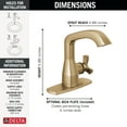 thumbnail image 4 of Delta 5766-CZ-PR-MPU-DST Stryke 1.2 GPM Single Hole Bathroom Faucet - Lumicoat Champagne, 4 of 4