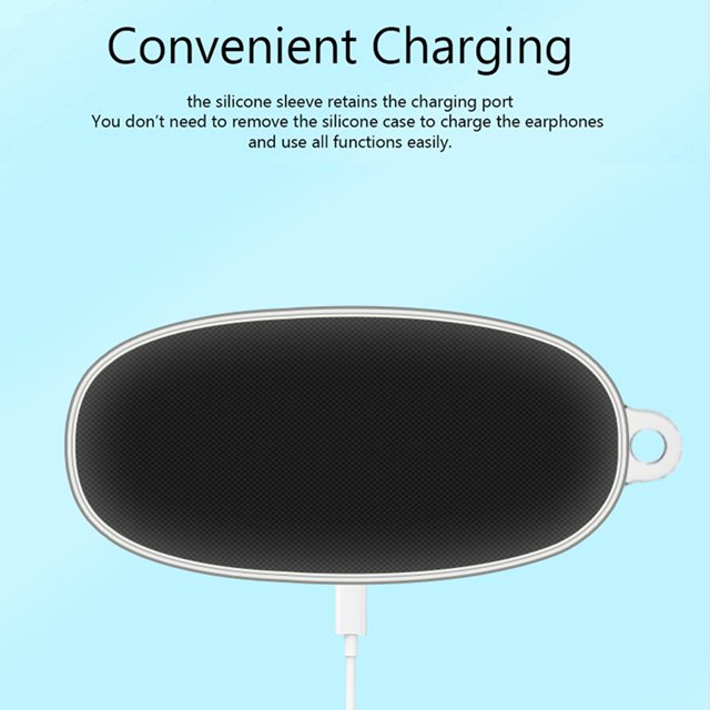 Kuymtek Funda protectora de TPU para auriculares inalámbricos para 1MORE ComfoBuds 2 (transparente)
