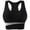 Black, variant on Women's Racerback Sports Bra Running Workout Minimizer Bra Ultra Stretchy Fitness Tank Top Mid Impact Crop Tops