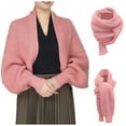 thumbnail image 3 of Women's Kimono Batwing Cable Knitted Slouchy Wrap Open Front Sweater Cardigan PK2 One Size, 3 of 3