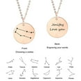 thumbnail image 3 of Zodiac Jewelry - Horoscope Constellation Necklace - Zodiac Birthday Gift with Back Can Engraved Name - Zodiac Gift for Girl, 3 of 7