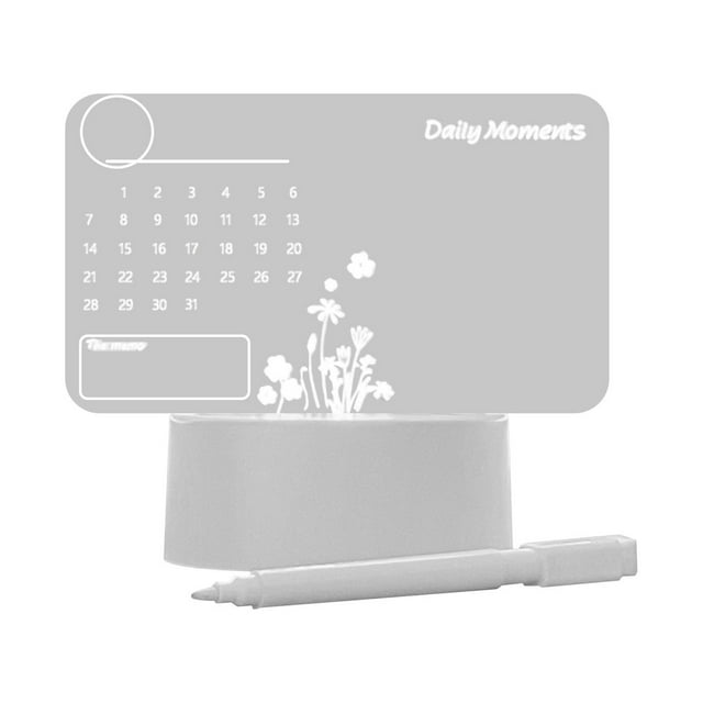 Tableau de Notes en Acrylique Transparent Effaçable Rappel Mémo Maison Petit Tableau Blanc de Bureau