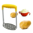 thumbnail image 1 of Heavy Duty Stainless Potato Masher Integrated Masher Kitchen Tool & Food Masher/Potato With Silicone Handle Perfect For Vegetable Fruits Meat, 1 of 7