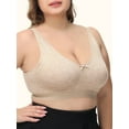 thumbnail image 2 of Sujetadores finos suaves sin aros de talla grande para mujer, 2 of 8