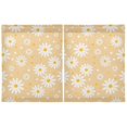 thumbnail image 2 of White Daisy Tier Curtains Tier Kitchen Living Room Bedroom Balcony 2 Panels 27x36 Inch, 2 of 9