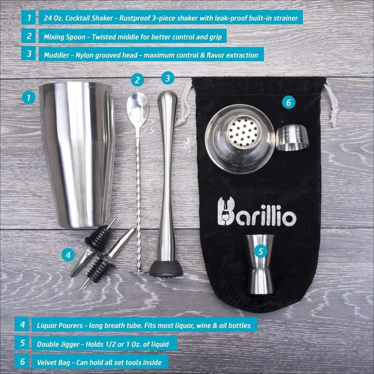 Barillio® Cocktail Shaker Set Drink Mixer ( - Barillio