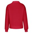 thumbnail image 6 of UAMVSH Womens Sweatshirts Trendy Fall 1/4 Zipper Lapel V-Neck Tops Clothes Casual Long Sleeve Business Work Dressy Pullover(XX-Large,Red), 6 of 6