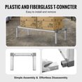thumbnail image 4 of VEVOR Aluminum Dunnage Rack Stationary Dunnage Rack 48” x 20” x 12” Storage Rack, 4 of 9