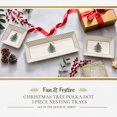 thumbnail image 2 of Spode Christmas Tree 3-Piece Dessert Trays, Polka Dot - Holiday Dinnerware & Decorative Nesting Trays, Holiday Winter Serving for All Parties & Occasions - For Snacks, Appetizers, Cookies, 2 of 7