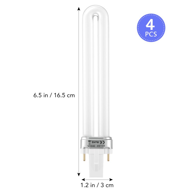 Lot De 4 Néons UV 9W Pour Lampe à Ongles - Modèle 9W-L - Neuf Sous Emballage - Marque Nail Eon