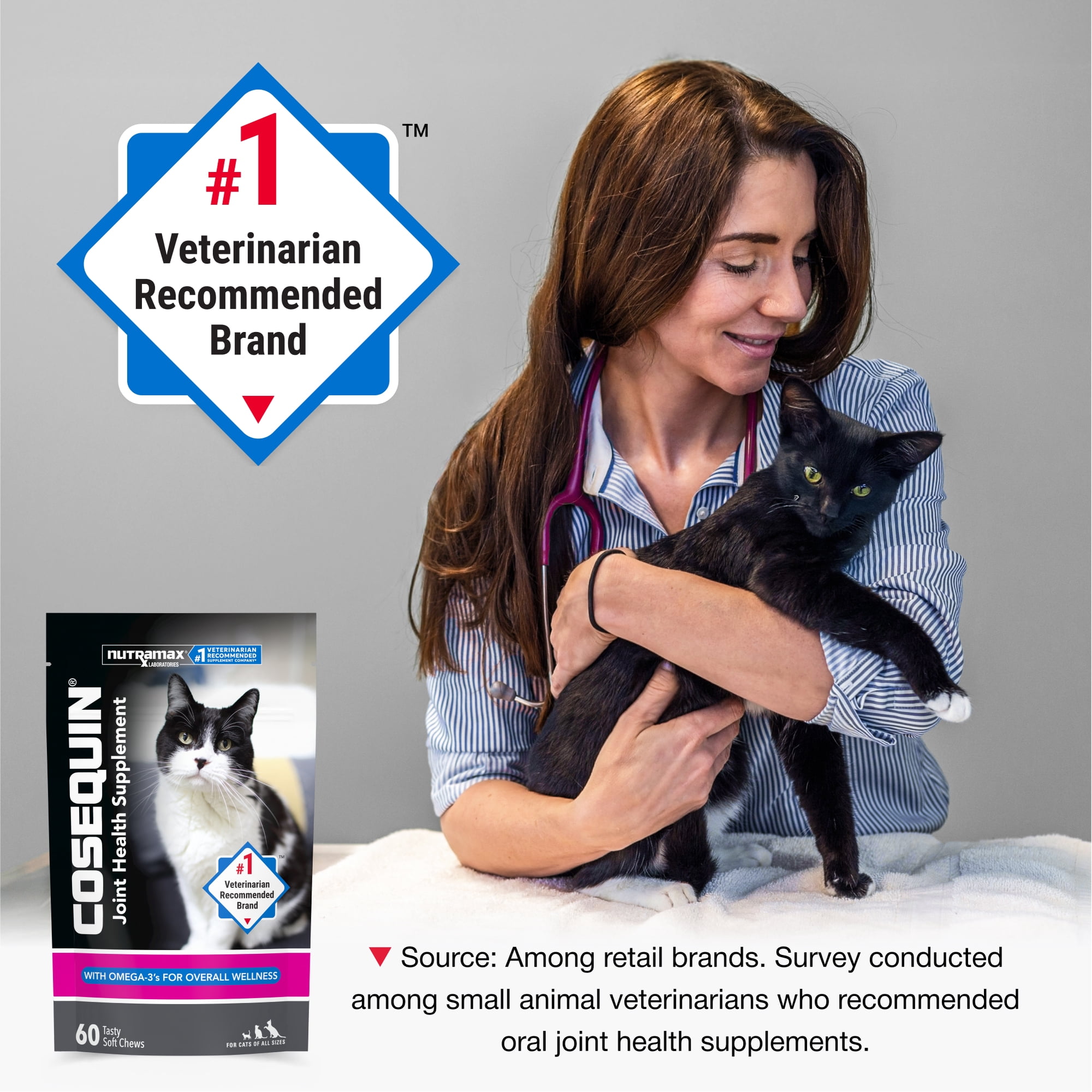Nutramax Cosequin for Cats Joint Health Supplement, Soft Chews, 60 Count