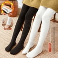 thumbnail image 2 of Medias de niña otoño e invierno con forro polar, leggings gruesos, ropa exterior, calcetines de baile para niños, mono de práctica blanco para bebé, 2 of 5