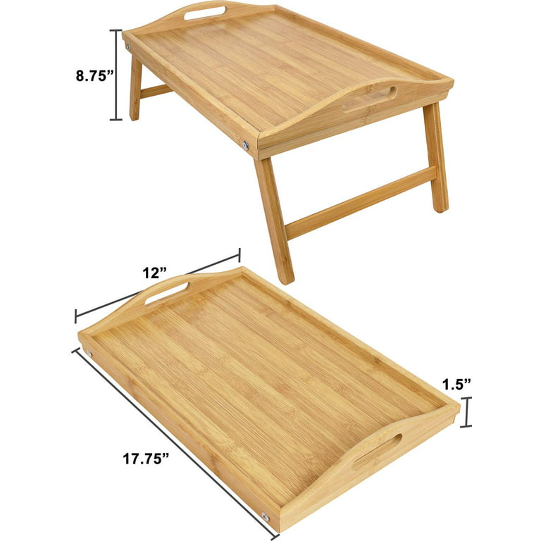 Bamboo Wood Bed Tray Table Breakfast in Bed Table Eating Laptop Food Lap  Desk