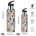 thumbnail image 2 of Yayeee 20oz Double Wall Stainless Steel Water Bottle with Flip Straw, Gray Acorns Pattern, 2 of 7
