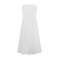 thumbnail image 4 of AKOEE Cotton Linen Tank Dress for Women with Pockets Scoop Neck Fashion Plus Size Summer Casual Midi/Long Dress (X-Large, White), 4 of 6