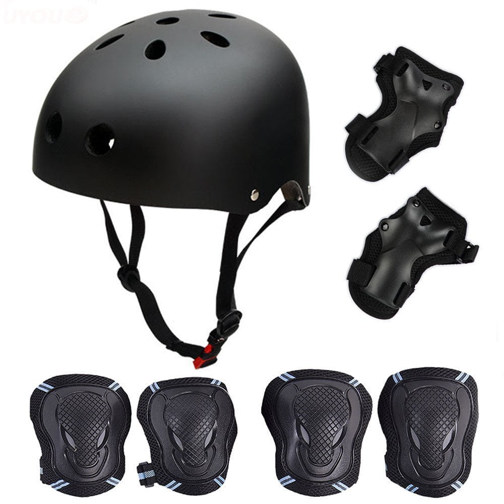 Helmet with 6pcs Elbow Knee Wrist Pads Outdoor Skating Skateboard