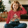thumbnail image 6 of Xixirimido Christmas Santa Claus Gifts Red Girls' Long Sleeve Crop Top Soft Casual Kids T-Shirt Crewneck Sweatshirt Stylish Cropped Pullover Top for 13-14 Years, 6 of 7