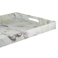 thumbnail image 5 of American Atelier, Marble Gray with White and Brown, Polycarbonate Rectangular Serving Tray, 14"x19", 5 of 6