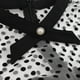 thumbnail image 4 of Moda Casual mujer malla temperamento elegante lunares costura Puffy Retro Swing manga corta cremallera vestido Fridja  qw2215, 4 of 8