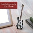 thumbnail image 3 of Miniature Réplique de Guitare Basse Support Modèle Musical Ornements Cadeau Noir, 3 of 7