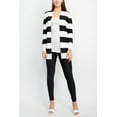 thumbnail image 6 of Cyrus Open Front Long Sleeve Stripe Pattern Knit Jacket-ERCUH WHITE / XS, 6 of 8