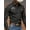 A02-Black, variant on Men's Denim-Look Casual Long Sleeve Shirt Button Down with Chest Pockets and Bull Skull Art Print Lightweight Versatile Cotton Blend for Outdoor Casual and Streetwear Year-Round