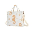 thumbnail image 7 of FORMRS Womens Corduroy Tote Bag Crossbody Shoulder Handbag with Pocket, White Seahorse, 7 of 7