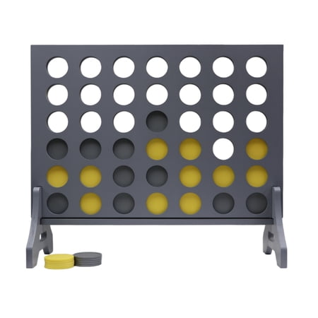 Tailgating Pros Premium Giant Four in a Row with Carrying Case - Jumbo Oversized Outdoor Yard Game - Connect Multiple Pucks in a Row to Win - Many Puck Colors Available!