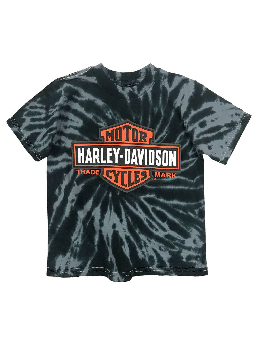 Harley-Davidson Big Boys' Bar & Shield Swirl Tie-Die T-Shirt, Black 