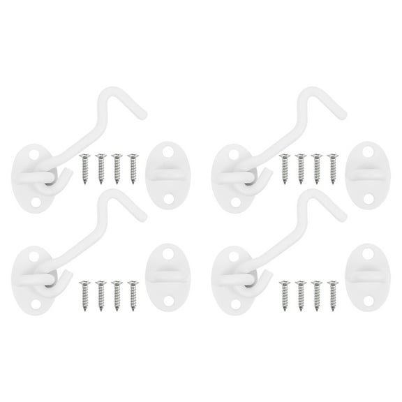 4pcs Heavy Duty Lock Hook and Eye Latch Solid Stainless Steel Thickened Door Lock