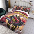 thumbnail image 3 of Deadpool y Wolverine Conjunto de sábanas temático, trío de piezas, cómodo y amigable con la piel, diseño único, regalo de decoración para el hogar para familiares, amigos y fans,173cm *218cm, 3 of 6