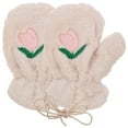 thumbnail image 5 of CTIRCHIU Women Beige  Fluffy Mittens Warm Winter Gloves Outdoor, 5 of 8