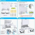 thumbnail image 3 of Wall Mount Holder for Xbox Series S, Wiher Wall Mount Kit Accessories with Cooling Bracket, RGB LED Light Strip, USB Port, Controller Hook for Series S White, 3 of 8