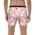 thumbnail image 4 of Salouo Cute Pink Snowman Cat Pattern Men's Boxer Briefs, Soft & Breathable Underwear Elastic Waistband Briefs for Men,1-Pack, 4 of 7