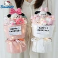thumbnail image 2 of Kawaii Sanrio Bow Knot Pochacco Plush Toy Dolls Bouquet Flower Girls Creative Valentine's Day Cartoon Graduation New Year Gifts, 2 of 10